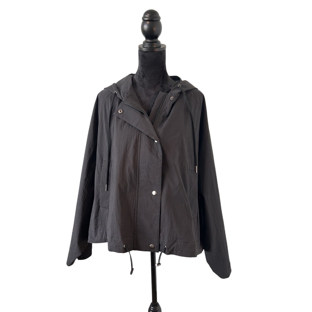 White Birch Oversized Hi-Lo Rain Jacket Size 2X